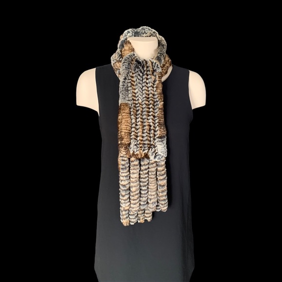 Vintage 100% Rabbit fur scarf - Picture 1 of 6